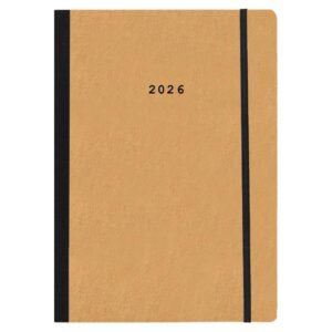 Next ημερολόγιο 2026 Natural ημερήσιο flexi μουσταρδί με λάστιχο 14x21εκ.  Δυνατότητα εκτύπωσης