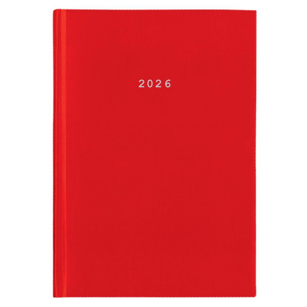 Next ημερολόγιο 2026 basic ημερήσιο δετό κόκκινο 12x17εκ. Δυνατότητα εκτύπωσης