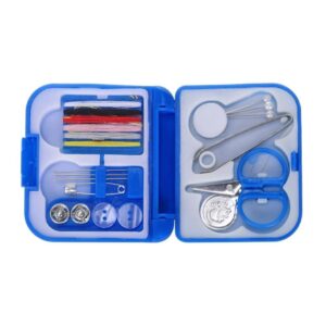 Σετ ραπτικής ταξιδιού πλαστικό μπλε κουτί 15 τεμάχια Υ21x10,5x1,5εκ.