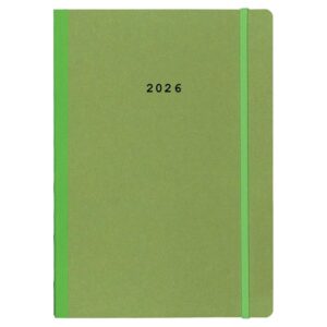 Next ημερολόγιο 2026 Natural ημερήσιο flexi πράσινο με λάστιχο 14x21εκ.  Δυνατότητα εκτύπωσης