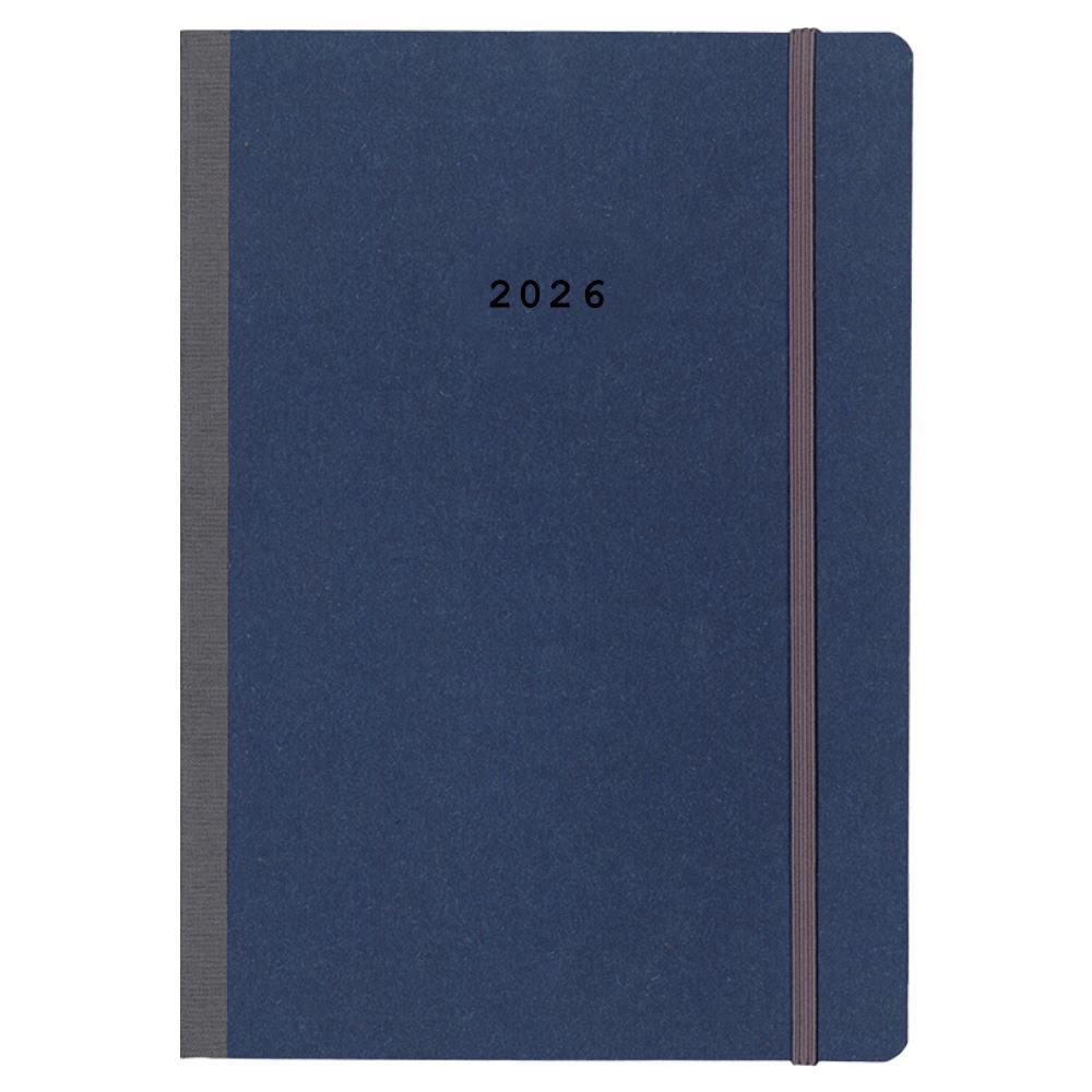 Next ημερολόγιο 2026 Natural ημερήσιο flexi μπλε με λάστιχο 17x25εκ. Δυνατότητα εκτύπωσης