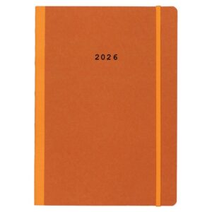 Next ημερολόγιο 2026 Natural ημερήσιο flexi πορτοκαλί με λάστιχο 14x21εκ.  Δυνατότητα εκτύπωσης