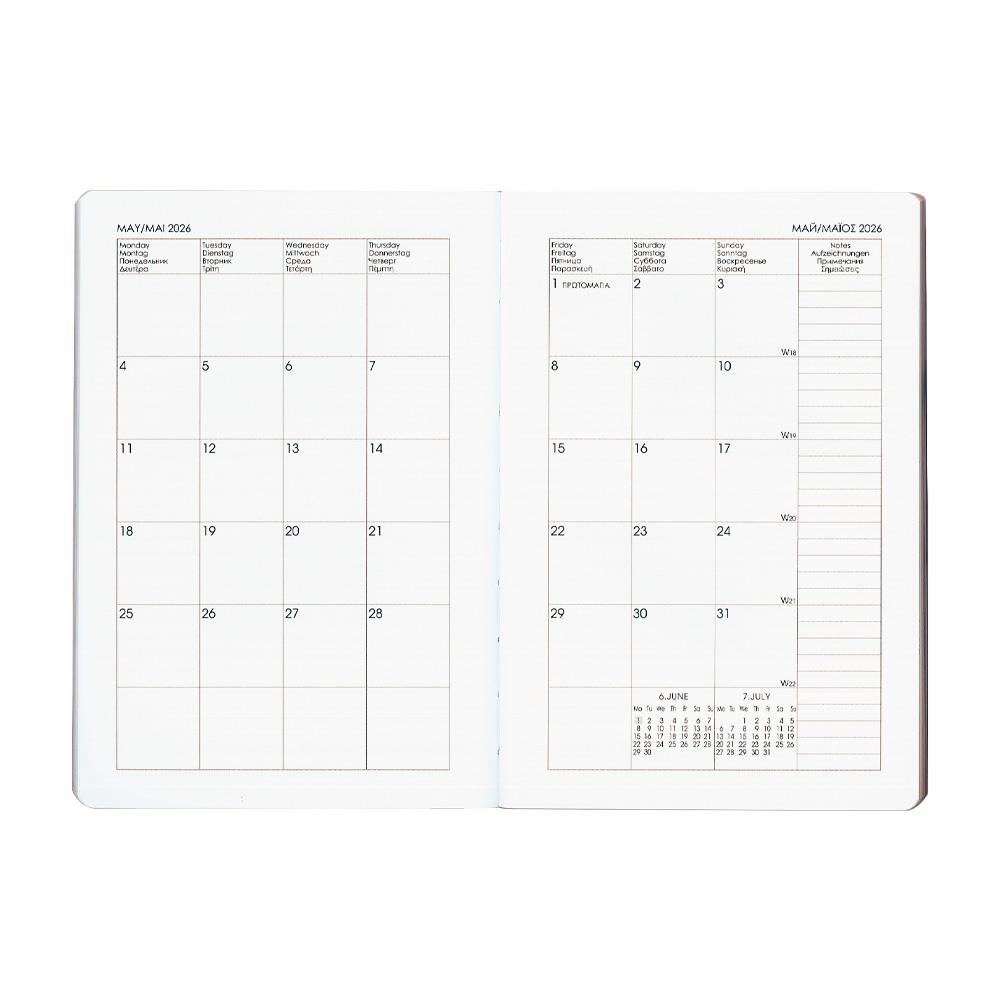 Next ημερολόγιο ACADEMIC+ 9/2025-12/2026 Gallery εβδομαδιαίο flexi 14x21εκ. Τριαντάφυλλα 2 - Image 2