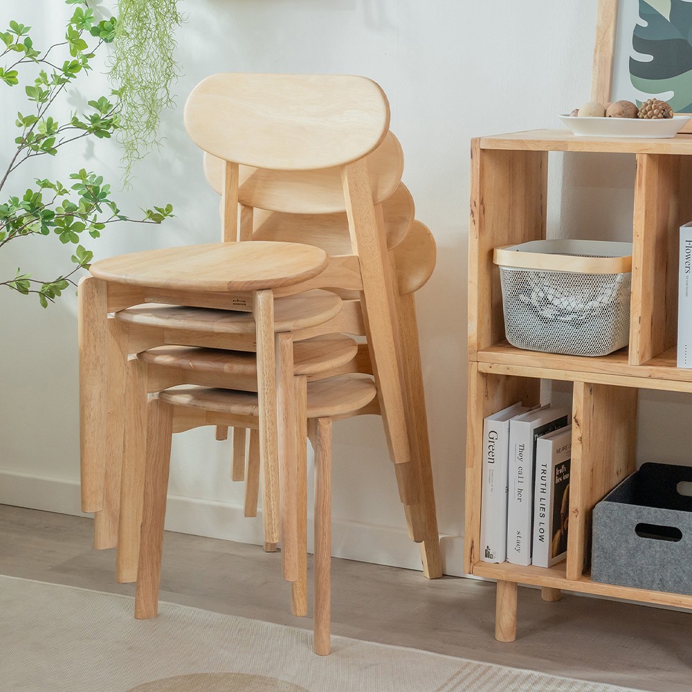Καρέκλα Nextdeco Natural μασίφ ξύλο Y75,5x44x54εκ. - Image 5