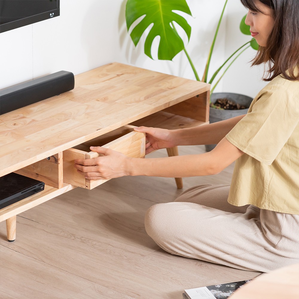 Έπιπλο τηλεόρασης Nextdeco Natural μασίφ ξύλο Υ36,5x150x40εκ. - Image 3