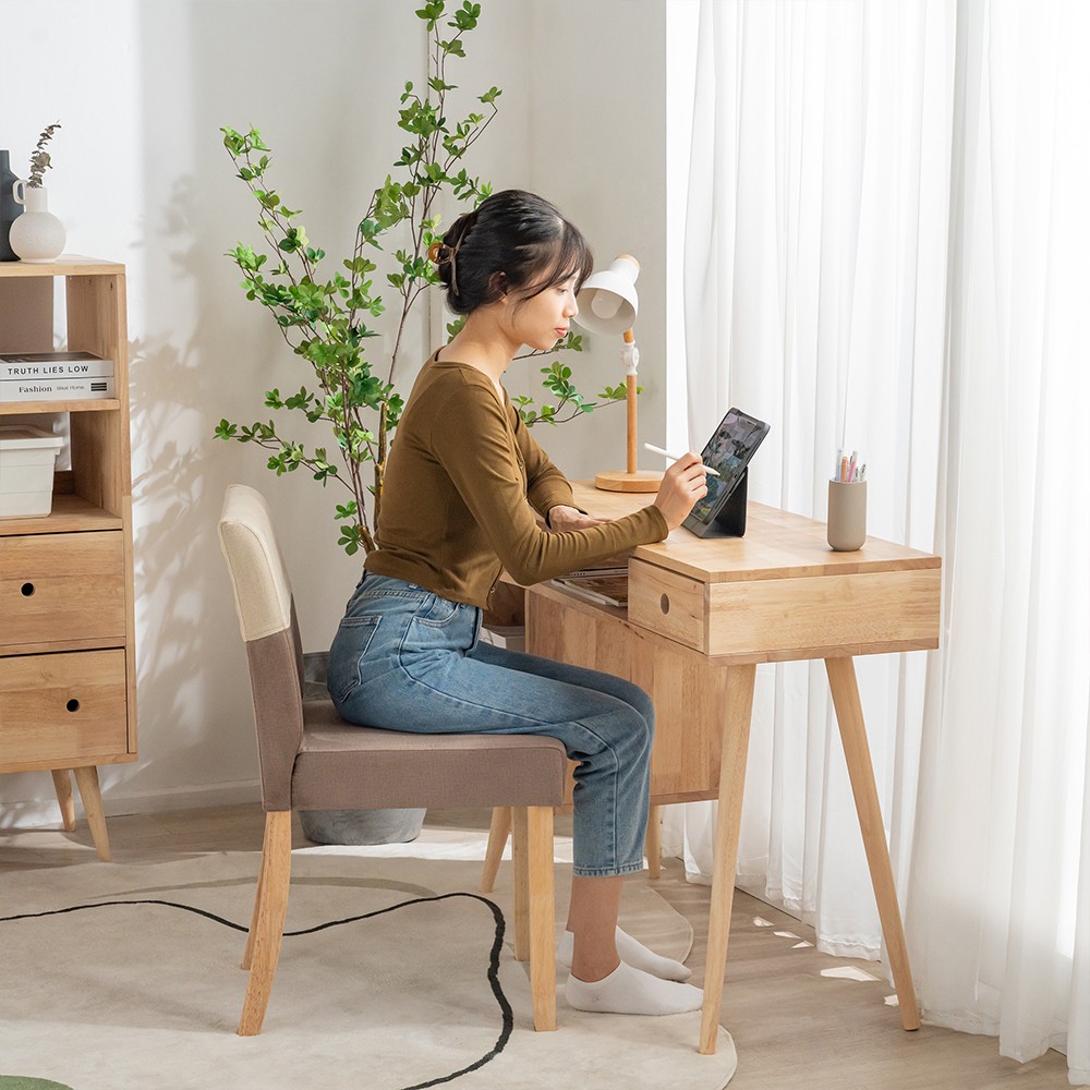 Γραφείο Nextdeco Natural μασίφ ξύλο Υ77x100x40εκ. - Image 3