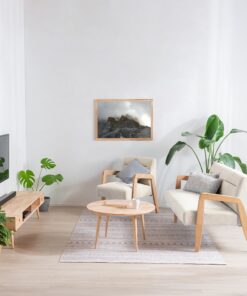 Καναπές διθέσιος Nextdeco Natural μασίφ ξύλο λευκός Υ78,5x127,6x72,5εκ. - Image 5