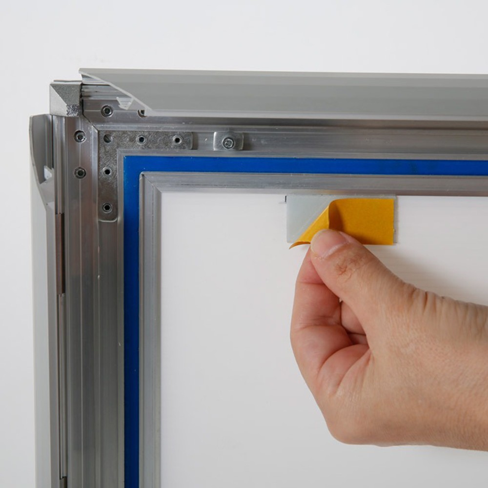 Σταντ επιδαπέδιο αλουμινίου διπλής όψης Α1 Υ87,9×63,2εκ. ασημί - Image 3