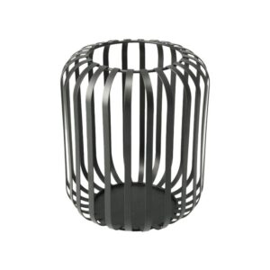 Φανάρι μεταλλικό για κεριά μαύρο 16x18,5εκ