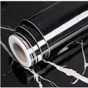 Αυτοκόλλητο διακοσμητικό ρολό με όψη μαύρο- λευκό μάρμαρο 60x300εκ.