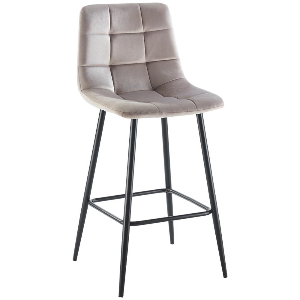 Σκαμπό μπαρ Nextdeco βελούδινο μεταλλικά πόδια Υ95x52,5x50εκ.