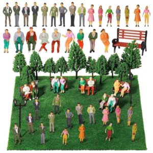 Φιγούρες δεντράκια μακέτας πλαστικά σετ 55τμχ.