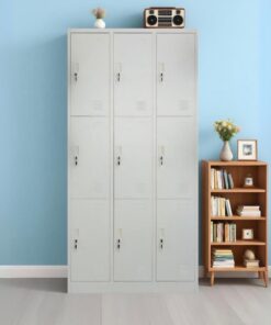Φοριαμός - Μεταλλική ντουλάπα Nextdeco 9 ντουλάπια με κλειδιά Υ185x90x40εκ βάθος. - Image 2