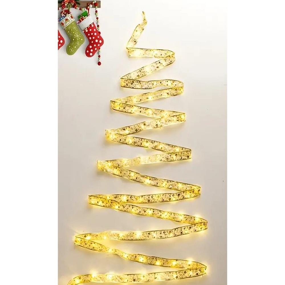 Φωτιζόμενη γιρλάντα χριστουγεννιάτικη χρυσή 3,8εκ. x 3μ. - Image 3
