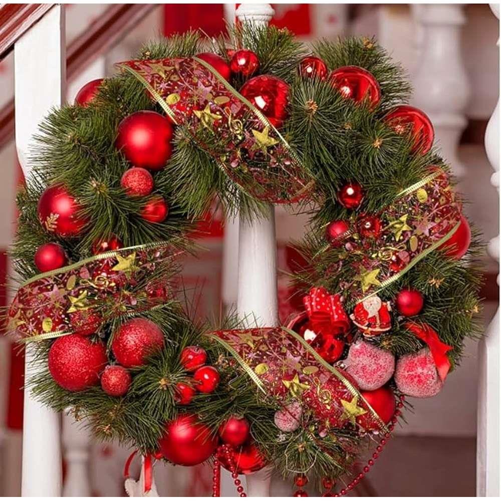 Φωτιζόμενη γιρλάντα χριστουγεννιάτικη κόκκινη 5εκ. x 5μ. - Image 4