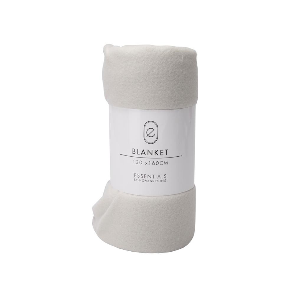 Κουβέρτα Fleece λευκή 130x160εκ.