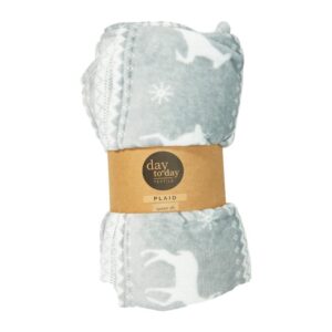 Κουβέρτα τάρανδοι γκρι 200x150εκ.