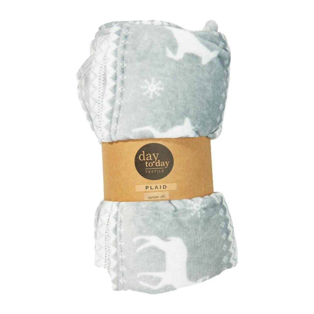 Κουβέρτα τάρανδοι γκρι 200x150εκ.