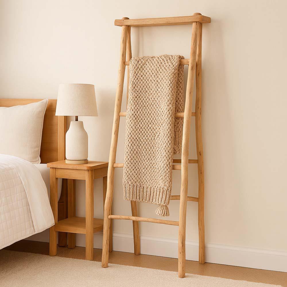 Σκάλα - Κρεμάστρα Nextdeco ανακυκλωμένο ξύλο teak Υ150xΜ53xΠ65/12xεκ - Image 3