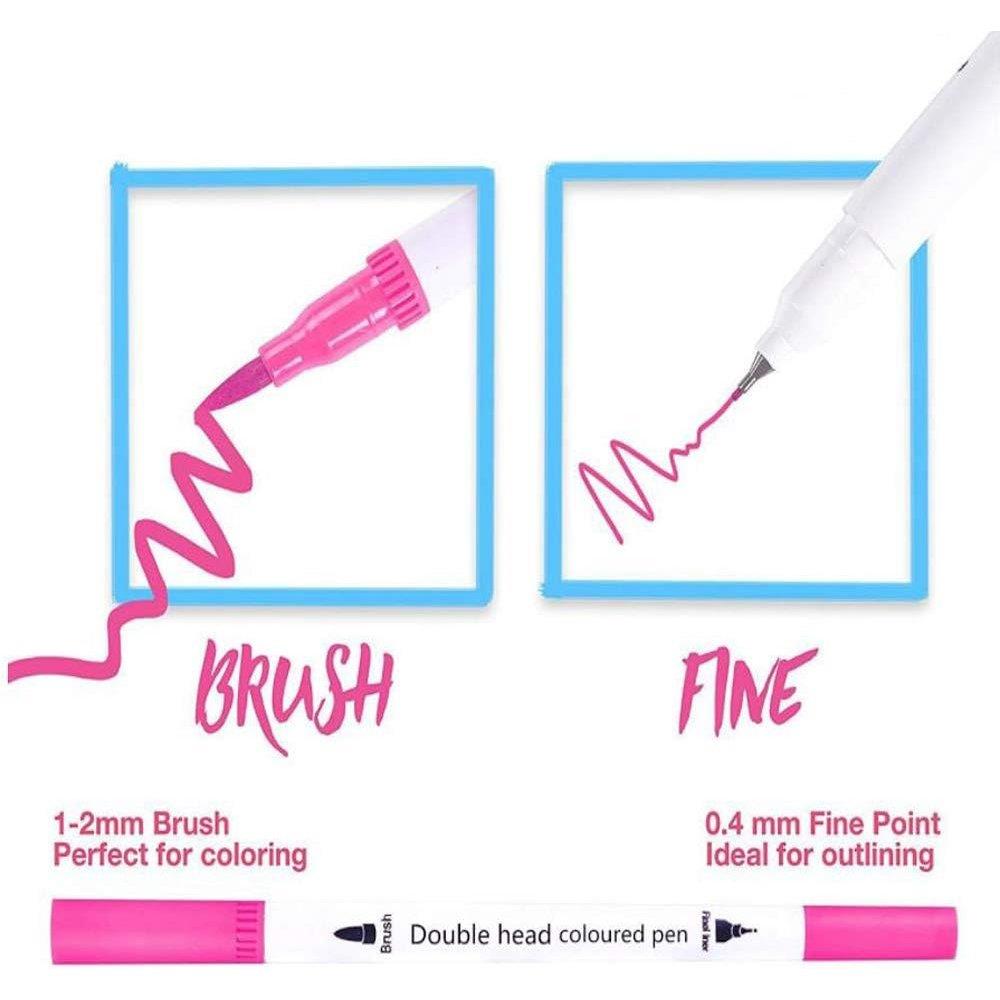 Μαρκαδόροι αλκοόλης διπλής μύτης σετ 120τμχ. - Image 2