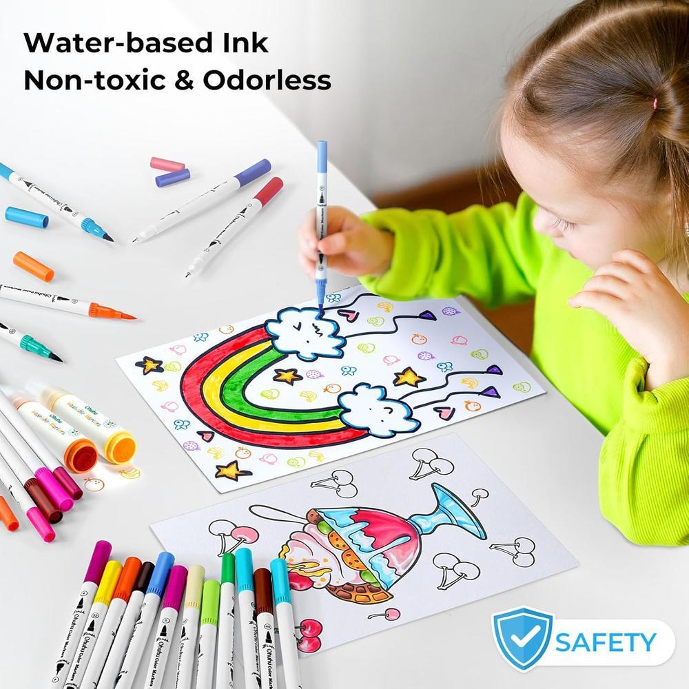 Μαρκαδόροι αλκοόλης διπλής μύτης σετ 120τμχ. - Image 4