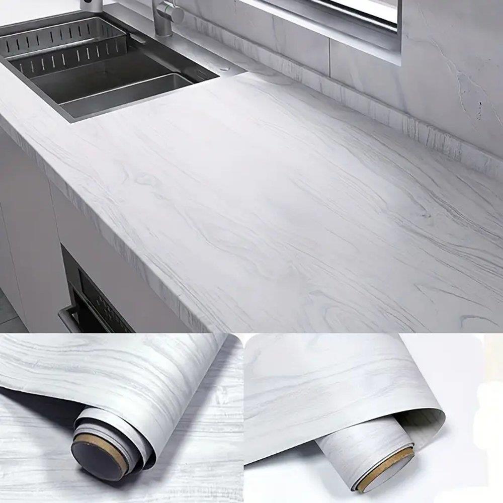 Αυτοκόλλητο διακοσμητικό ρολό με όψη ξύλου γκρι 60x300εκ. - Image 2