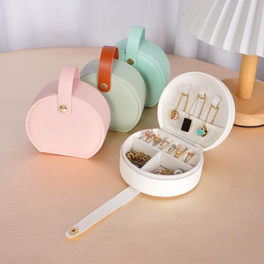 Θήκη κοσμημάτων μικρή γαλάζιο PU Υ5x10x9εκ. - Image 2