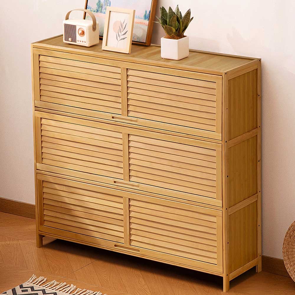 Παπουτσοθήκη 7 επιπέδων Nextdeco μπαμπού Υ106x110x32εκ. μεγάλη - Image 3