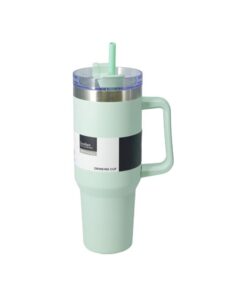 Θερμός ποτήρι 1200ml πράσινο ανοξείδωτο με καλαμάκι