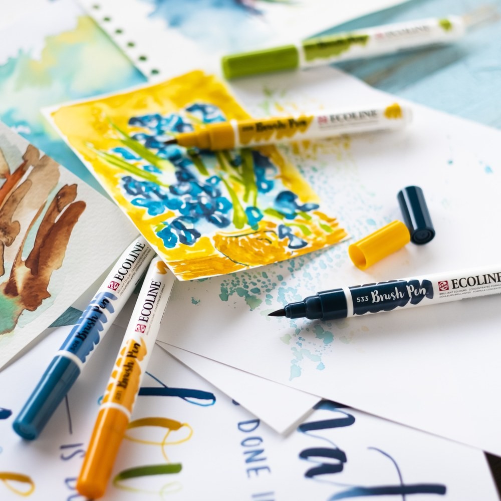 Talens Ecoline Brush Pen Primary μαρκαδόροι 30 χρώματα - Image 5