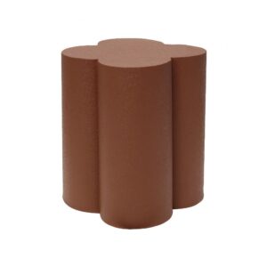 Σκαμπό μεταλλικό ματ Nextdeco καφέ Y40x37x37εκ.