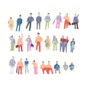 Φιγούρες μακέτας πλαστικές πολύχρωμες 1:75 σετ 100τμχ.