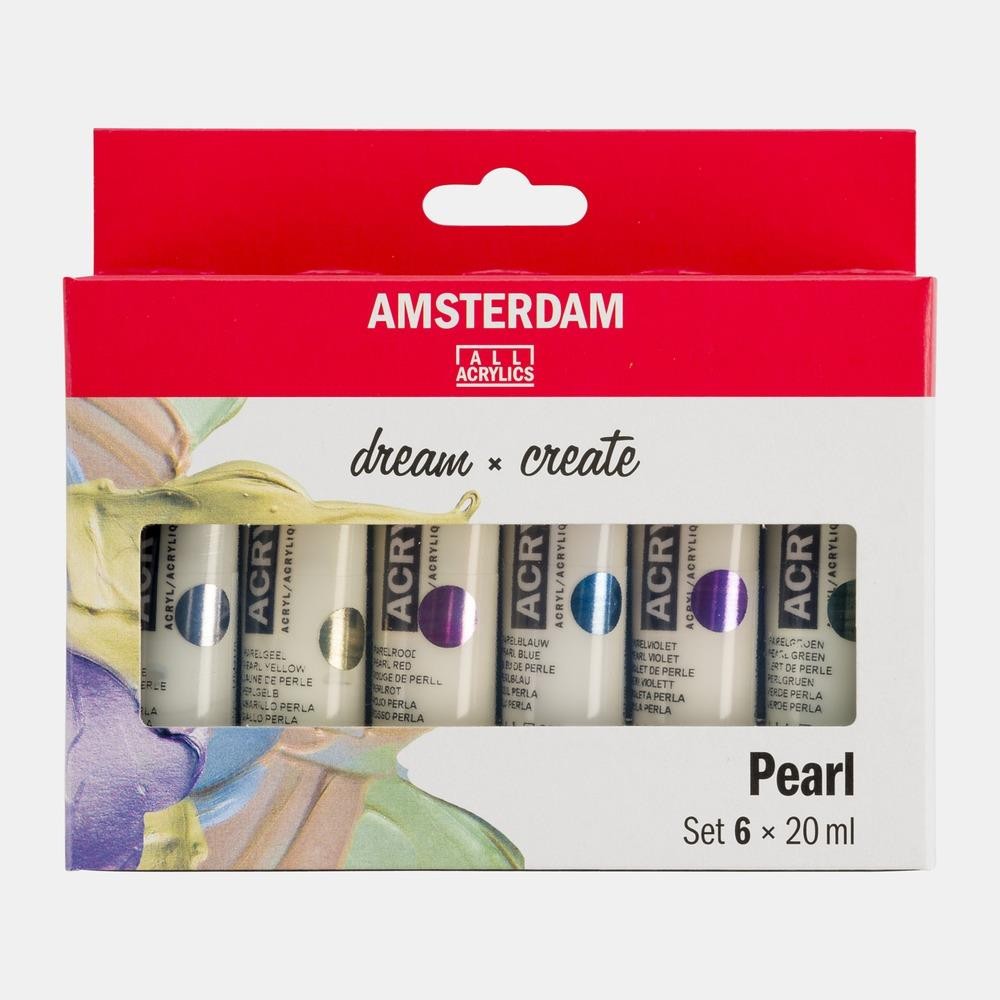 Talens Amsterdam Pearl σετ 6 ακρυλικών χρωμάτων, 20 ml/χρώμα