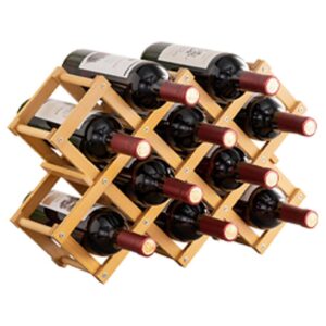Κάβα κρασιών Nextdeco μπαμπού 10 φιαλών Υ32x48x13εκ.