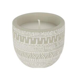 Αρωματικό κερί σιτρονέλα σε γλαστράκι grey ethnic Υ7xØ6εκ.