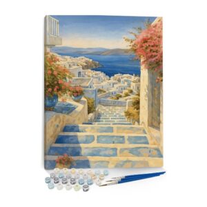 Ζωγραφική με αριθμούς σε καμβά νησί 40x50εκ.