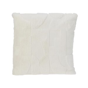Μαξιλάρι διακοσμητικό ανάγλυφη υφή λευκό 45x45εκ.