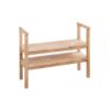Παπουτσοθήκη παγκάκι Nextdeco Natural μασίφ ξύλο Υ70,5x90x34εκ.