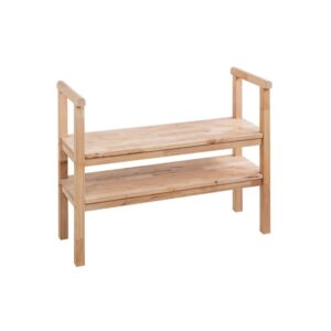 Παπουτσοθήκη παγκάκι Nextdeco Natural μασίφ ξύλο Υ70,5x90x34εκ.