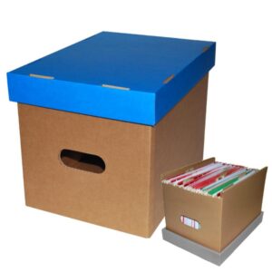 Next κουτί κρεμαστων φακέλων καφέ γαλάζιο Υ25x25x34εκ.