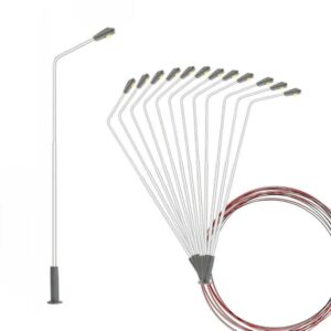 Φωτιστικό μακέτας μεταλλικό 1:75 θερμό φως Υ14.2εκ. σετ 10 τεμάχια