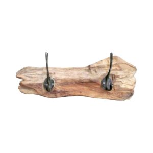 Κρεμάστρα τοίχου Nextdeco ξύλο teak μονός γάντζος Υ11×40×10εκ.