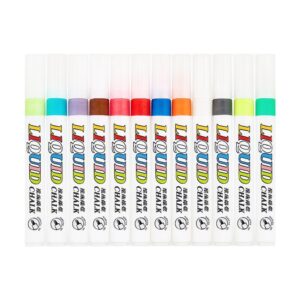 Μαρκαδόροι υγρής κιμωλίας neon σετ 12τμχ.