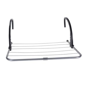 Απλώστρα μπαλκονιού από αλουμίνιο με αναδιπλούμενες βάσεις Y16x52x33εκ.