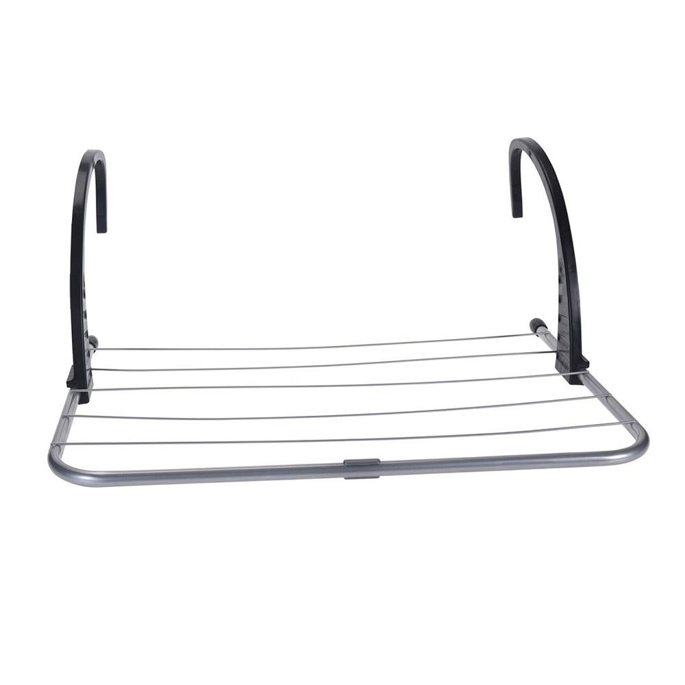 Απλώστρα μπαλκονιού από αλουμίνιο με αναδιπλούμενες βάσεις Y16x52x33εκ.