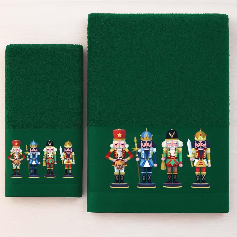 Σετ χριστουγεννιάτικες πετσέτες Nutcrackers 100% βαμβάκι πεννιε 500gsm