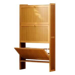 Παπουτσοθήκη με 3 πόρτες Nextdeco μπαμπού Υ120x70x17εκ. μεγάλη