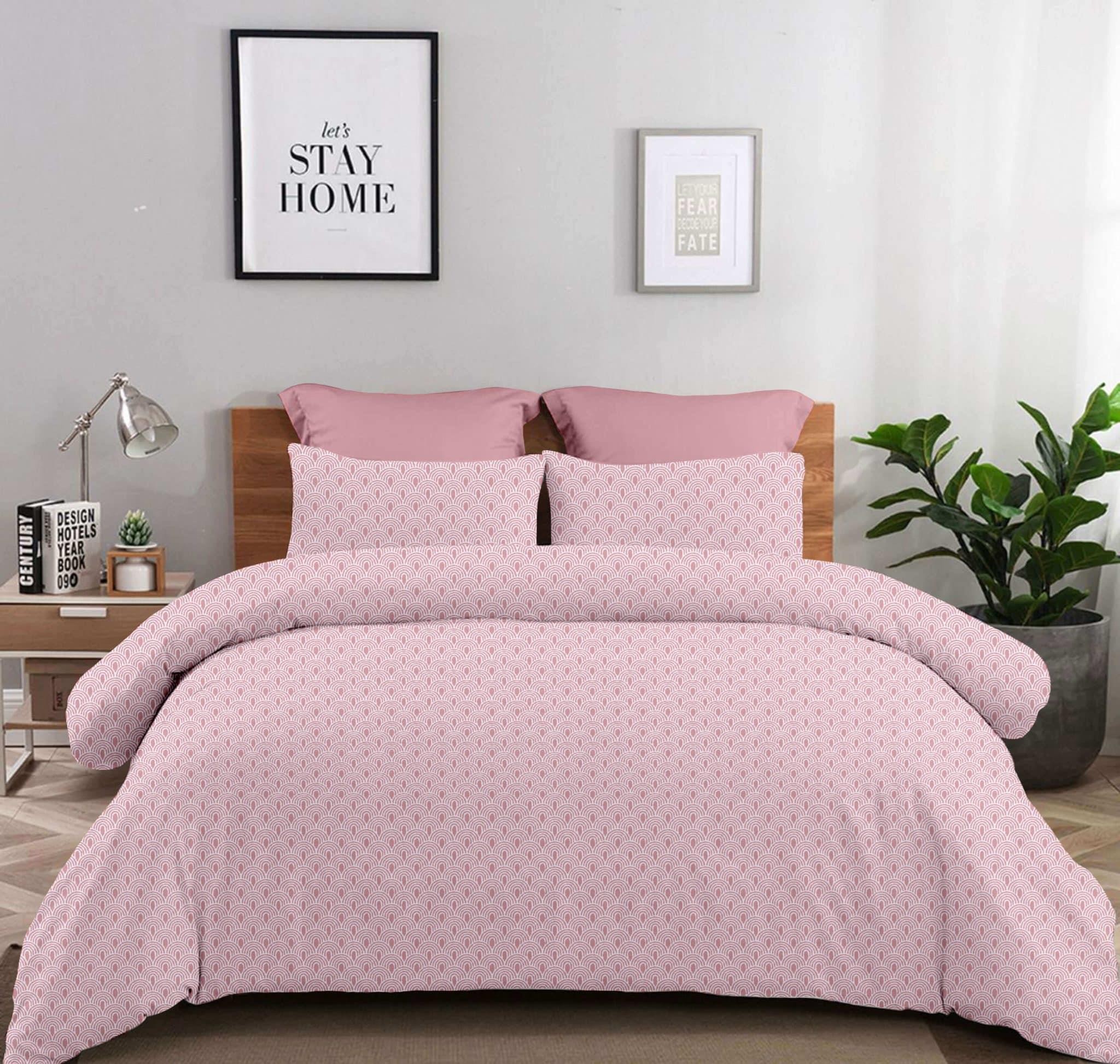 Σετ υπέρδιπλα σεντόνια Rafaella dusty rose από 100% βαμβάκι 245x260εκ.