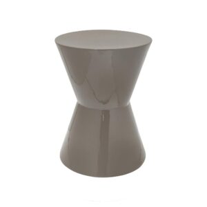 Σκαμπό μεταλλικό γυαλιστερό Nextdeco γκρι Y41,5xØ31εκ.