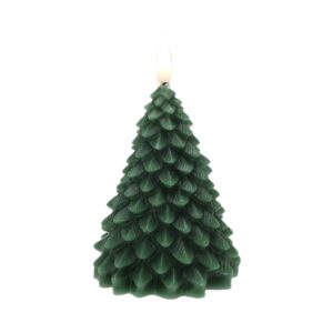 Χριστουγεννιάτικο LED κερί δέντρο πράσινο 17εκ.